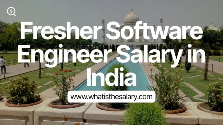 Fresher Software Engineer Salary in India