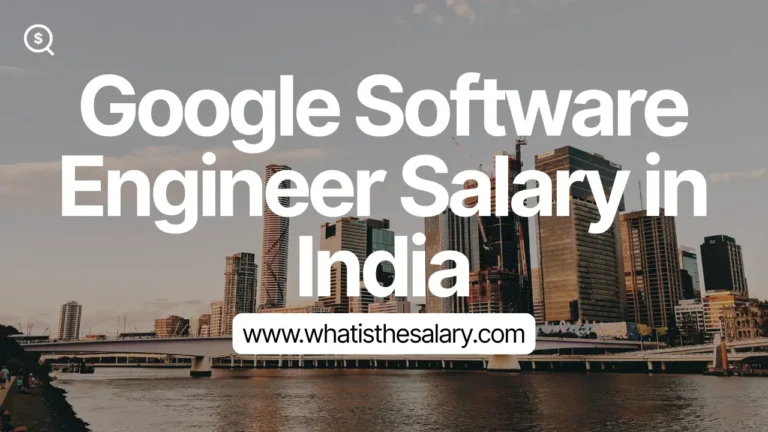 Google Software Engineer Salary in India