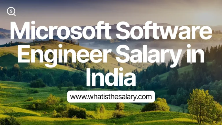 Microsoft Software Engineer Salary in India