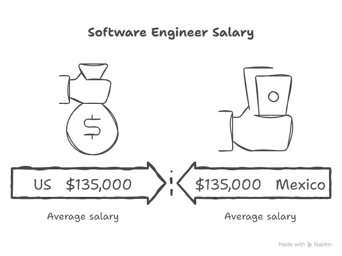 Software Developer Salaries in Mexico vs the US