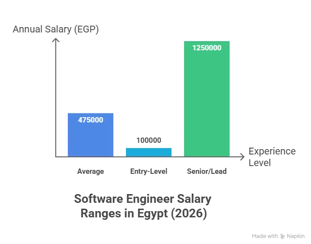 Software Engineer Salary by Experience Level in Egypt 