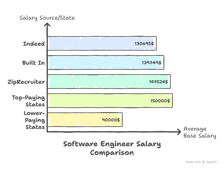 Software Engineer Salaries by State