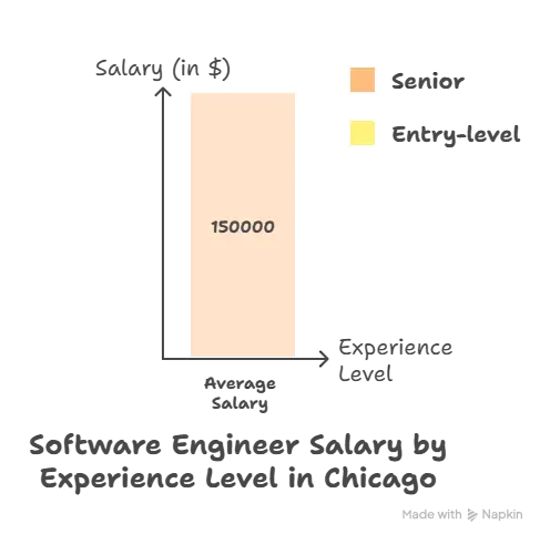 Software Engineer Salary by Experience Level in Chicago