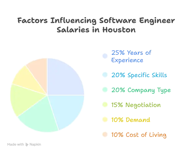 Software Engineer Salary by Experience Level in Houston, TX
