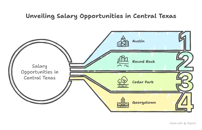 Top Paying Locations Near Austin, TX