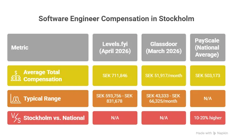 Average Software Engineer Salary in Stockholm 2026