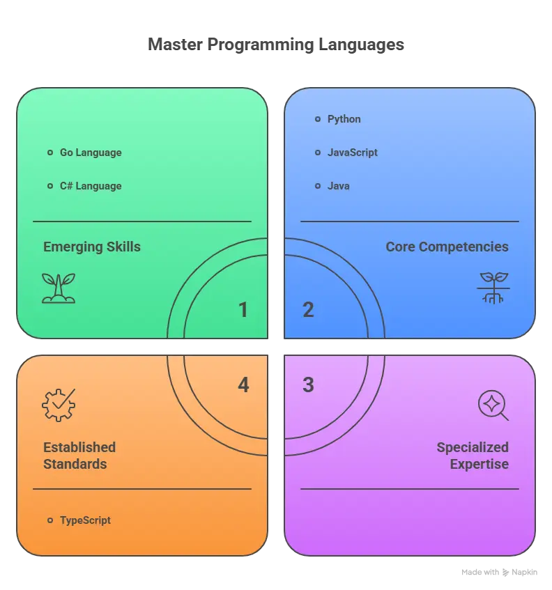 Programming Languages (Python, Java, JavaScript)