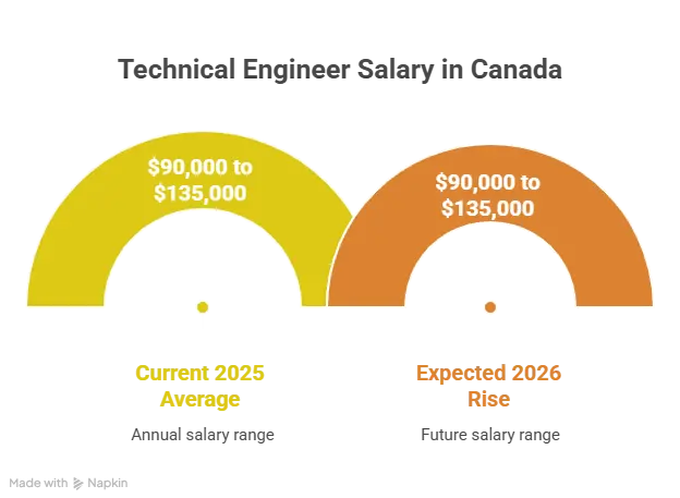 Technical Engineer Salary in Canada 2025-2026